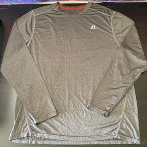 Russell Athletic Men's Charcoal Long Sleeve Tee